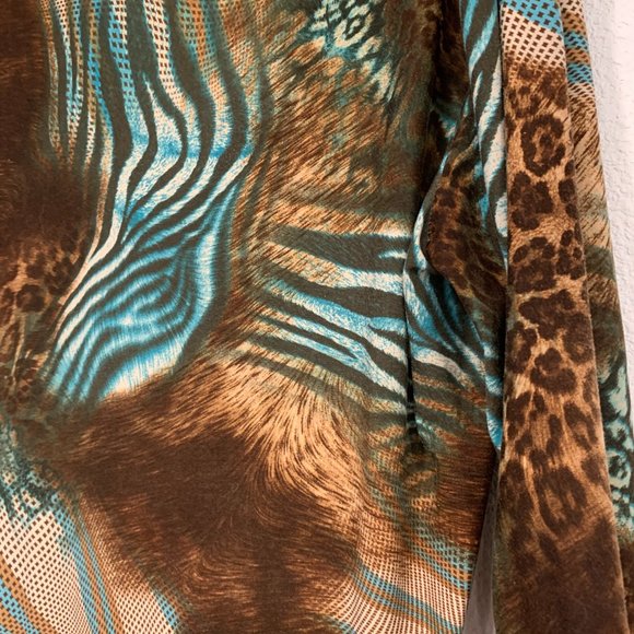 Bellessa Stretch Top V-Neck Ruched Top Womens Sz 4 - Picture 7 of 9